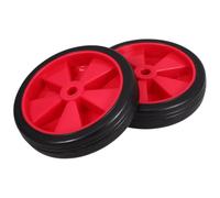 TOVINANNA Roues de Rechange pour Compresseur D'air en Caoutchouc et Plastique avec Vis et Écrou, Cadre Robuste et Capacité de Charge Renforcée, pour Chantier Extérieur, Lot de 2