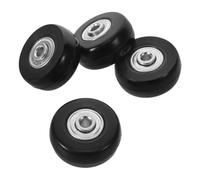 TOVINANNA Roulement de Roue de Valise Pivotante Noir, Kit de 4 Ensembles | Caoutchouc et Métal, Roulements à Billes de Précision, Distance du Trou Central Adaptée aux Bagages
