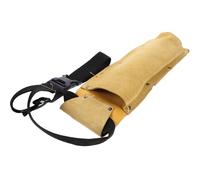 TOVINANNA Sacoche en Cuir Jaune pour Baguettes de Soudure, Porte-Électrode de Soudage Ceinture Ajustable, Rangement pour Outils D’Électricien, Pochette Pratique à Deux Couches