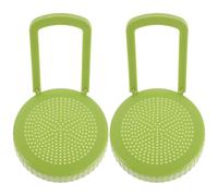 TOVINANNA Set de Couvercles de Germination en Plastique Vert Lot de 2 Support Réutilisable pour Bocaux Mason à Large Ouverture pour Graines de Brocoli Balcon Cuisine