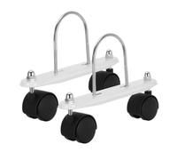 TOVINANNA Support de Radiateur à roulettes Pivotantes en Fer Blanc, 1 Paire | Structure en U, Acier et Abs, Mobilité Facile, Appui Robuste, pour Radiateur à Bain D’huile et Chauffage Patio