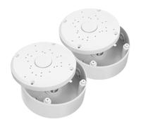 TOVINANNA Support pour Caméra Dôme Blanc en Plastique 2 Pièces, Boîte de Jonction Étanche pour Protection Extérieure des Câbles, pour Jardin et Fontaine
