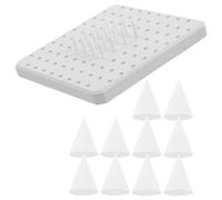 TOVINANNA Support pour Poterie et Céramique avec Conception Multi-trous Résistance Haute Température en Plastique Blanc Entretien Facile, pour Ateliers et Usage Domestique