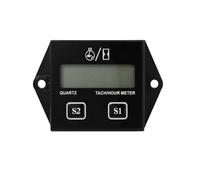 TOVINANNA Tachymètre Numérique pour Moto avec Affichage Lcd Large, Batterie Remplaçable, Résolution 0.1hrs et Précision 1 Minute, Compteur Horaire pour Bougie D'allumage, Boîtier Abs Noir