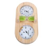 TOVINANNA Thermomètre-hygromètre avec Sablier Vert 15 Analogique pour Sauna Bois et Verre, sans Batterie, Performance Solide pour Spa et Hammam