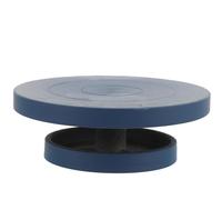 TOVINANNA Tour de Potier en Fer Palier Rotatif pour Argile, Rotation Bidirectionnelle, Plateau Tournant Bleu pour Modelage à Domicile et Pâtisserie