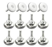 TOVOT 12 Pièces M6 Pied de Meuble Reglable Pieds de Nivellement pour Chaise de Table Pieds de Meubles à visser (2.8×3.8cm)