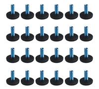 TOVOT 24 Pièces M6 Pied de Meuble Reglable Pieds de Nivellement pour Chaise de Table Pieds de Meubles à visser (2×2.3cm)