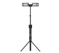 TOWER 5 CONNECT : Trépied avec 2 projecteurs intégrés. Orientables à 360° et extensibles jusqu’à 2 mètres. Il dispose de 2 niveaux de luminosité. Compact, léger et facile à transporter et installer
