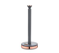 Tower T826133GRY Cavaletto Porte-Rouleau de Cuisine avec Souliers Doux Gris et Or Rose 13,5 x 13,5 x 34 cm