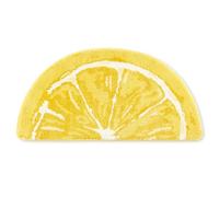 TOWN & COUNTRY PLAY Citrus Slice Tapis de Bain en Forme de Demi-Cercle, Tapis de Sol touffeté Absorbant, Dos antidérapant, Lavable en Machine, Jaune, 88,1 x 46 cm