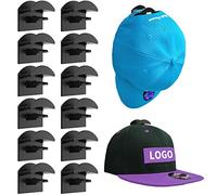 Towviy 12PCS Porte/Crochet Mural Organisateur pour Rangement Casquette de Baseball Serviette Chapeaux Echarpe