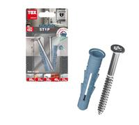 TOX Aqua Stop Pro, cheville d’étanchéité polyvalente 8/50 pour fixation aux murs et sols carrelés, en plastique spécial PEHD, avec vis 6x70 mm