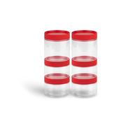 TOX Boîte ronde 250 ml + 500 ml en mélange avec bouchon à vis robuste, en plastique (PET), utilisation polyvalente dans l'atelier, 4 pièces de 250 ml + 2 pièces de 500 ml, 094900907