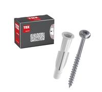 TOX Cheville universelle TRIKA 6/36 + S, cheville+vis tête cylindrique, montage facile, anti-rotation, capuchon protecteur, 30 pcs/boîte, réf. 01119184