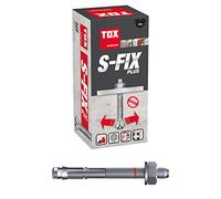 TOX Chevilles d'ancrage S-Fix Plus - M12 x 220/128+143 mm - Homologué pour la construction - 20 chevilles galvanisées pour charges lourdes - 04210140