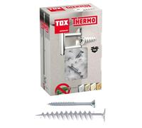 TOX Chevilles pour matériaux isolants Thermo 120 mm avec vis, sans préperçage, pour EPS 20, XPS 20, PUR, panneaux fibres bois, 10 chevilles+vis, carton, 072101281