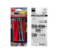 TOX Constructor Lot de 4 chevilles longues 10 x 100 mm et 4 vis
