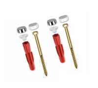 TOX Fixations pour WC suspendus et étagères E, blanches/chrome, 04510152,