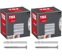 TOX Fixations universelles pour ouvertures Tetrafix XL 8x80 mm, 25 pcs., 021101101 (Lot de 2)