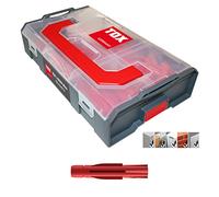 TOX L-Boxx Mini Allround Tri Jeu de chevilles efficace, adaptable individuellement & empilable + tri assortiment de chevilles pour fixations presque tous matériaux de construction 094900201 Rouge