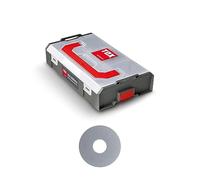 TOX L-BOXX Mini assortiment de rondelles DIN 9021, adaptable individuellement, empilable et encliquetable entre elles, y compris rondelles en U de différentes dimensions, 400 pcs., 094903201