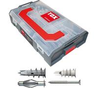 TOX L-BOXX Mini Indoor Assortiment de chevilles, 120 pièces,avec Spiral, Spiral Plus et Acrobat en différentes tailles pour les fixations dans les plaques de plâtre cartonnées & fibrées, 094901401