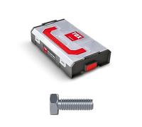 TOX L-BOXX Mini vis à tête hexagonale M5 Assortiment DIN 933, adaptable individuellement, empilable et encliquetable entre elles, y compris vis M5 de différentes dimensions, 300 pces, 094903203