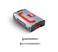 TOX L-BOXX Mini vis pour panneaux d'aggloméré 4 mm assortiment TX, adaptables individuellement, empilables et encliquetables entre elles, vis à bois avec entraînement TX incluses, 500 pces, 094903207