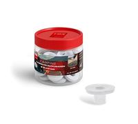 TOX Rondelles avec collerette en plastique blanc, diam. extérieur 35 mm, diam. intérieur 10 mm, pour la fixation de tentes, auvents, stores & bâches, dans une Runddosen pratique, 04526001