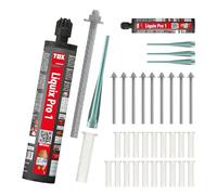 TOX Set de fixation chimique lourde avec 2x Liquix Pro 1 280 ml, 10x Stix-VZ M12x160, 20x Liquix Sleeve 20x85 mm, 32 pcs, 084909263