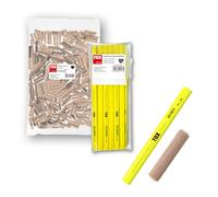 TOX Set XL chevilles bois Boltfix 8/40 (500 pcs), 12 crayons jaunes, kit meubles et connexions solides, 015909010
