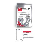 TOX Support pour multiprises Bracket, adaptable de manière flexible, pour plus de place et d'ordre, fixation sûre dans presque tous les matériaux de construction, en sachet refermable, 2x, 01060101