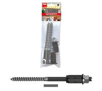 TOX Thermo Proof Wood Système de montage d'entretoise pour charges lourdes, pour construction en bois et à ossature bois, pour épaisseur d'isolation de 100-120mm, M12x230mm, 073671121
