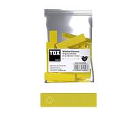 TOX Window Distance Cales de vitrage, cales d'espacement en plastique, charge admissible jusqu'à 3 tonnes, polypropylène, 24 x 100 x 4 mm, 1 sac, 50 pièces, 065600103