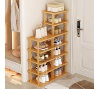 toxaaiwr Étagère à chaussures verticale en bois, étagère à chaussures étanche, organiseur de chaussures pour espace étroit, couloir, chambre, salle de bain, couloir M
