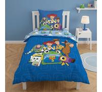 Toy Story 5 Parure Lit 3 Pièces 140x200 + Taie 65x65 + Drap Woody Buzz | Housse de couette + drap-housse 90x200 | Polycoton séchage rapide | Jessie Disney Pixar | Enfant | Cadeau | Idée cadeau