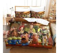 Toy Story Ensemble Housse De Couett Imprim¿¿ D Et Taie D'oreiller ,Ultra Doux Microfibre Hypoallerg¿¿Nique £¬Ensemble Housse De Couette Avec Fermeture ¿¿C