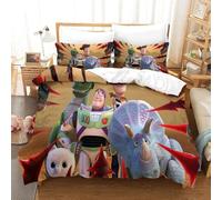 Toy Story Th¿¿Me D'impression D Housse De Couette En Microfibre Douce Ensemble De Literie Pi¿¿Ces Avec Fermeture ¿¿Clair Cach¿¿E Taie D'oreiller Housse D