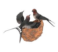 TOYANDONA 1 Ensemble Modèle de nid de dégustation nids d'hirondelles Ornements de nid d'oiseau d'hirondelle de Simulation décoration Murale d'oiseau Faux d'oiseau Plume de résine