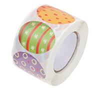 TOYANDONA 1 Rouleau Autocollants De Pâques Décor De Pâques Étiquettes Ovales Pour Oeufs De Autocollants Adhésifs Autocollants D'emballage De Cuisson Oeufs De Stickers