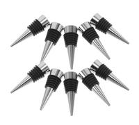 TOYANDONA 10 Pièces Bouchon de Bouteille de Vin Réutilisable en Alliage Argenté Joint Hermétique, Compatible Lave-vaisselle, pour Bar et Usage Fréquent Cuisine