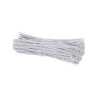 TOYANDONA 1000 Pièces Liens en Fer Plastifiés 0,45mm Blancs pour Organisation de Câbles la Maison Déplacement, Attaches Flexibles Réutilisables pour Bureau et Voyage
