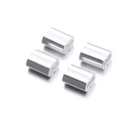 TOYANDONA 100pcs Manchons à Sertir en Aluminium Argenté pour Câble Métallique avec Double Trou, Fixation Sécurisée et Boucle de Jointure pour Câble Acier