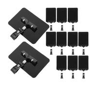 TOYANDONA 12 Ensembles Porte-étiquette Effaçable Rotatif à Clip pour | Lot de Sets, Plastique Noir, Mini Tableau Lisse, Usage Magasin et Marché, Fixation Sécurisée
