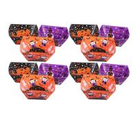 TOYANDONA 12 Pièces Boîte à Goûter pour Fête D'halloween en Carton Blanc Design Citrouille et Toile D'araignée, pour Décoration et Snacks Festifs