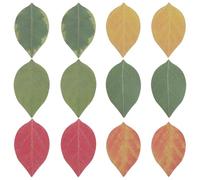 TOYANDONA 12 Pièces Notes Adhésives Feuilles, Notes Autocollantes de Rappel en Papier, Forme Feuille Réaliste et Colorée, 12 Blocs, Portables et Auto-adhésives, pour Bureau, Classe,