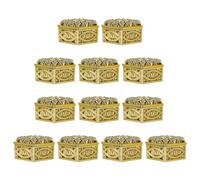 TOYANDONA 12pièces Boîte à Bonbons Dorée Coffret Cadeau Polyvalent Rangement Solide pour Mariage Anniversaire et Fêtes