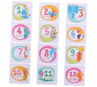 TOYANDONA 1ensemble Stickers De Né De Autocollants Animaux Pour Photographies Mensuelles Mois