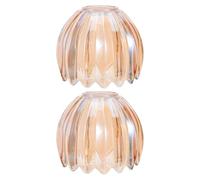 TOYANDONA 2 Pièces Abat-jour en Verre Tulipe pour Plafonnier et Applique Murale, Installation Facile, Éclairage D'ambiance, Style Vintage Élégant pour Chambres et Salons